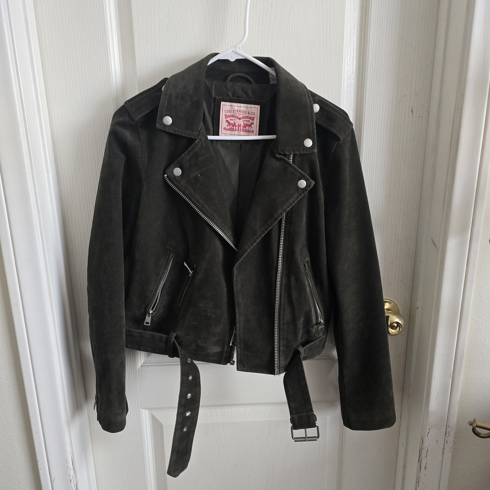 Levi's Dark Green Suede Leather Jacket